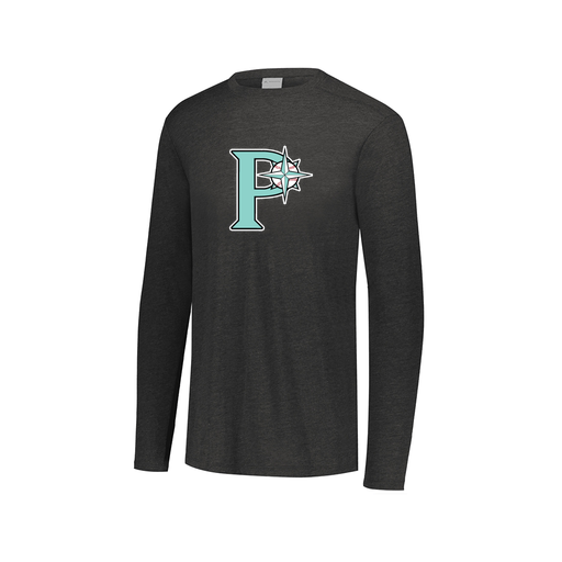 [FTLCUBBK-AXS-LOGO1] Decker Men's Tri-Blend T-Shirt - Long Sleeve (Adult XS, Black, Logo 1)