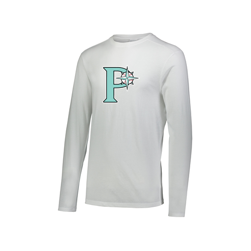 [FTLCUBWH-AXS-LOGO1] Decker Men's Tri-Blend T-Shirt - Long Sleeve (Adult XS, White, Logo 1)